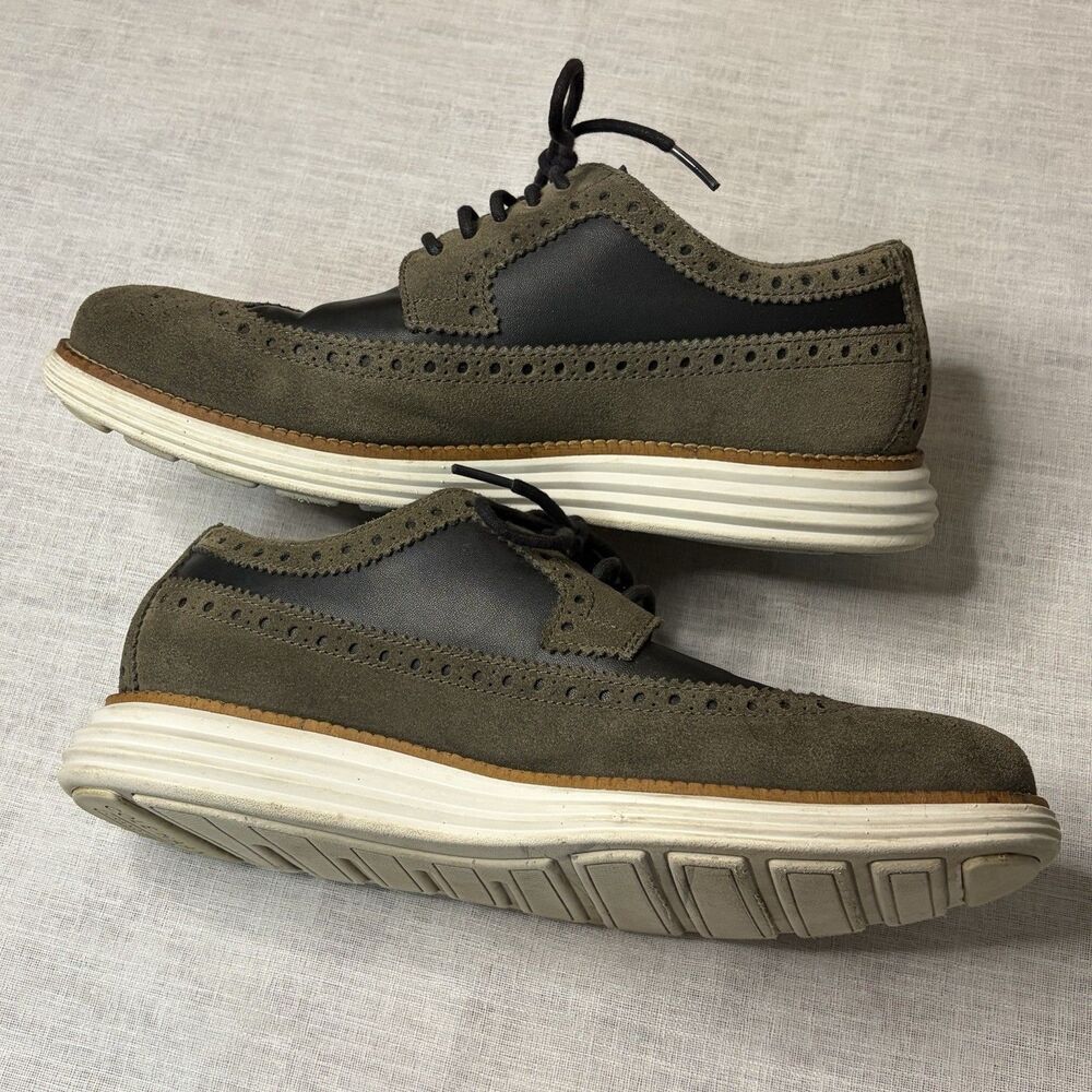 Cole Haan OriginalGrand Men's Wingtip Oxford Suede 9.5M Dress Comfort Shoes - Picture 7 of 11